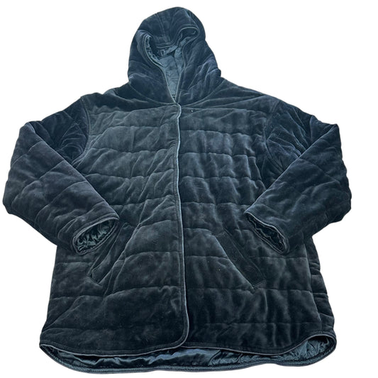 JONES NEW YORK SPORT NAVY QUILTED HOODED JACKET 111 LARGE