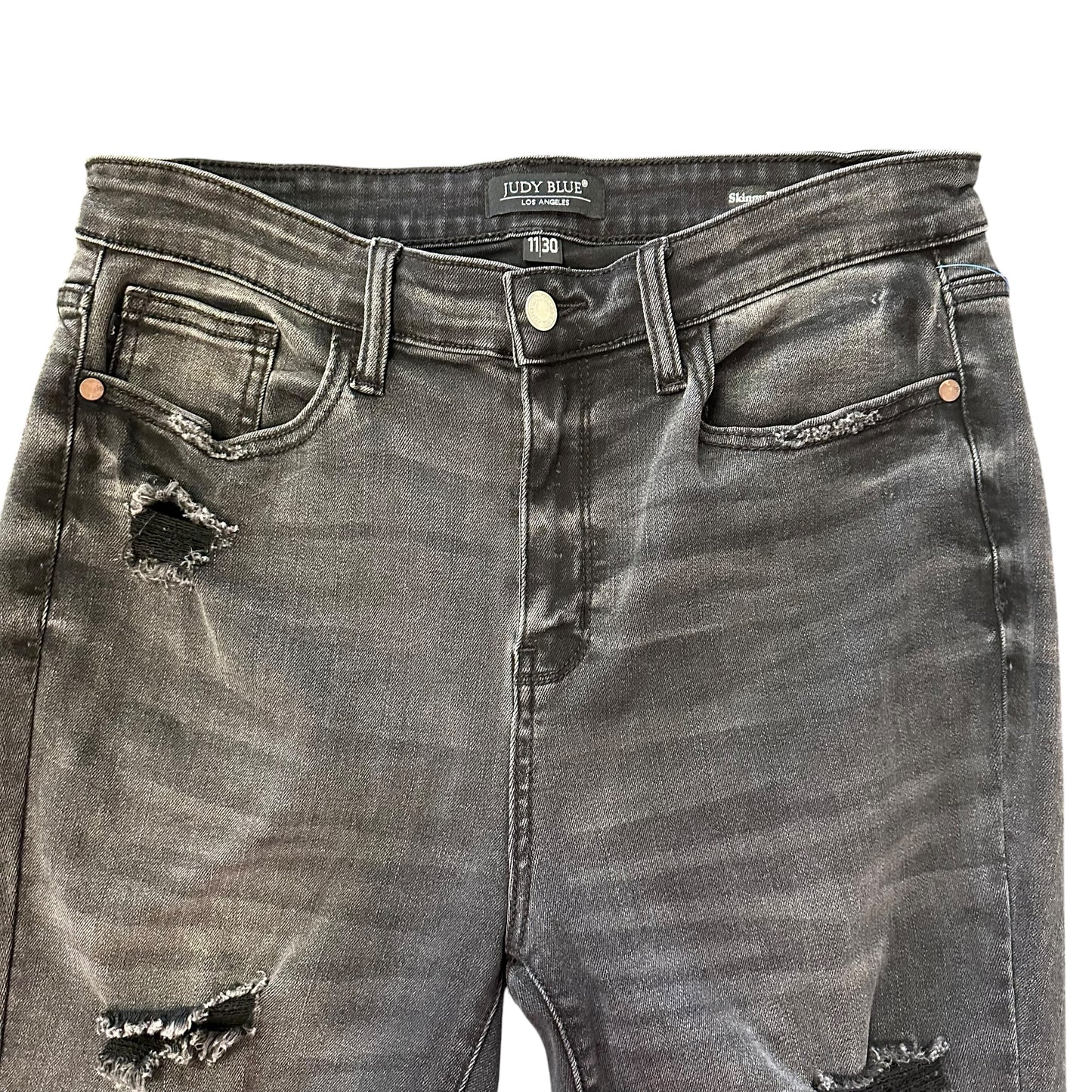 JUDY BLUE JEANS BLACK SKINNY FIT CAPRI 154 SZ 11/30