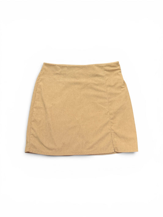 SHEIN TAN CORDUROY SKIRT 64 LARGE/SZ 8