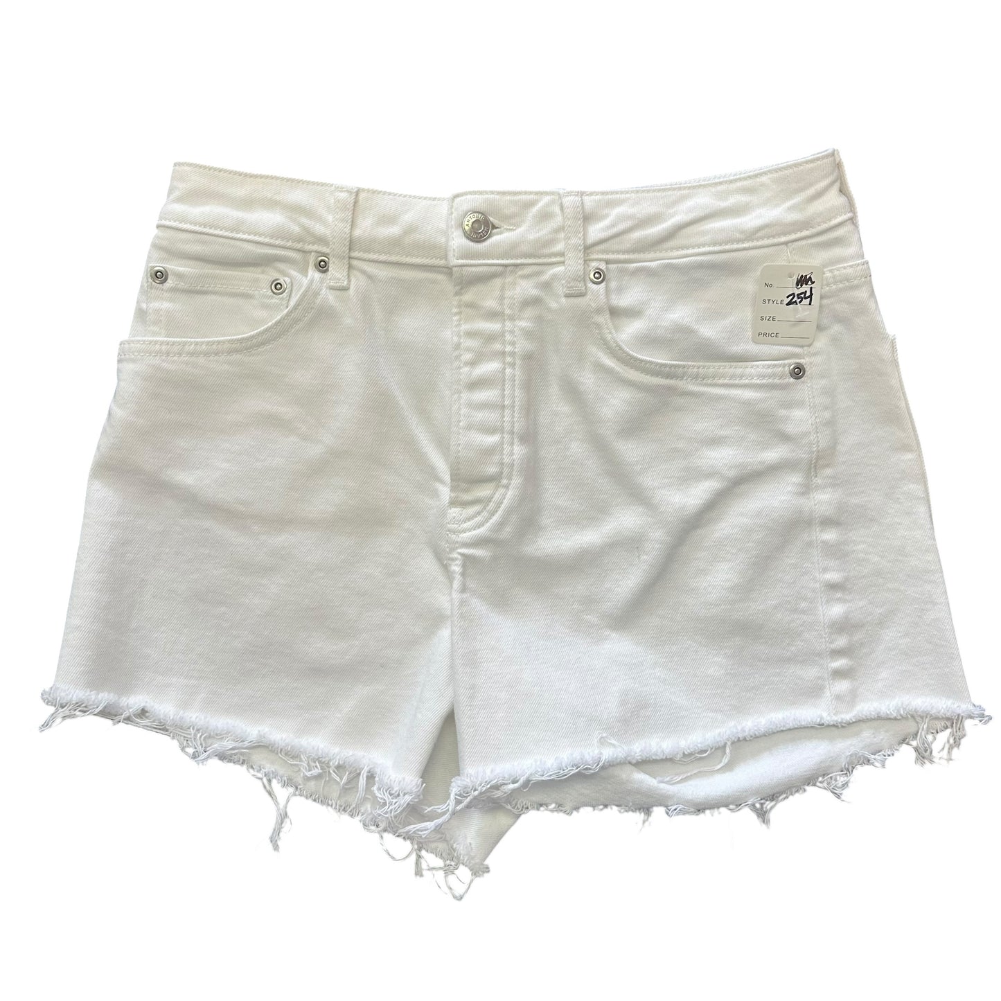ANTONIO MELANI WHITE DENIM CUTOFF DENIM SHORTS 254 SZ 6