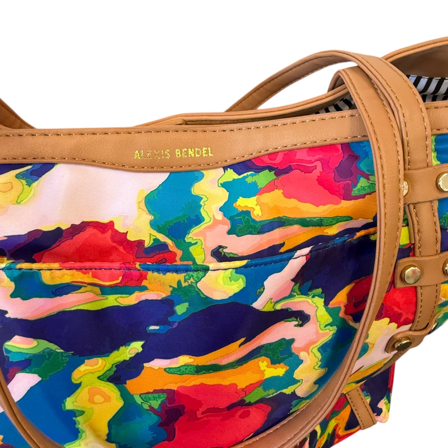 ALEXIS BENDEL COLORFUL TOTE NWT 100 OS