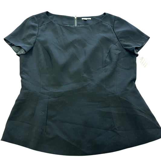HALOGEN BLACK PEPLUM BLOUSE 232 LARGE
