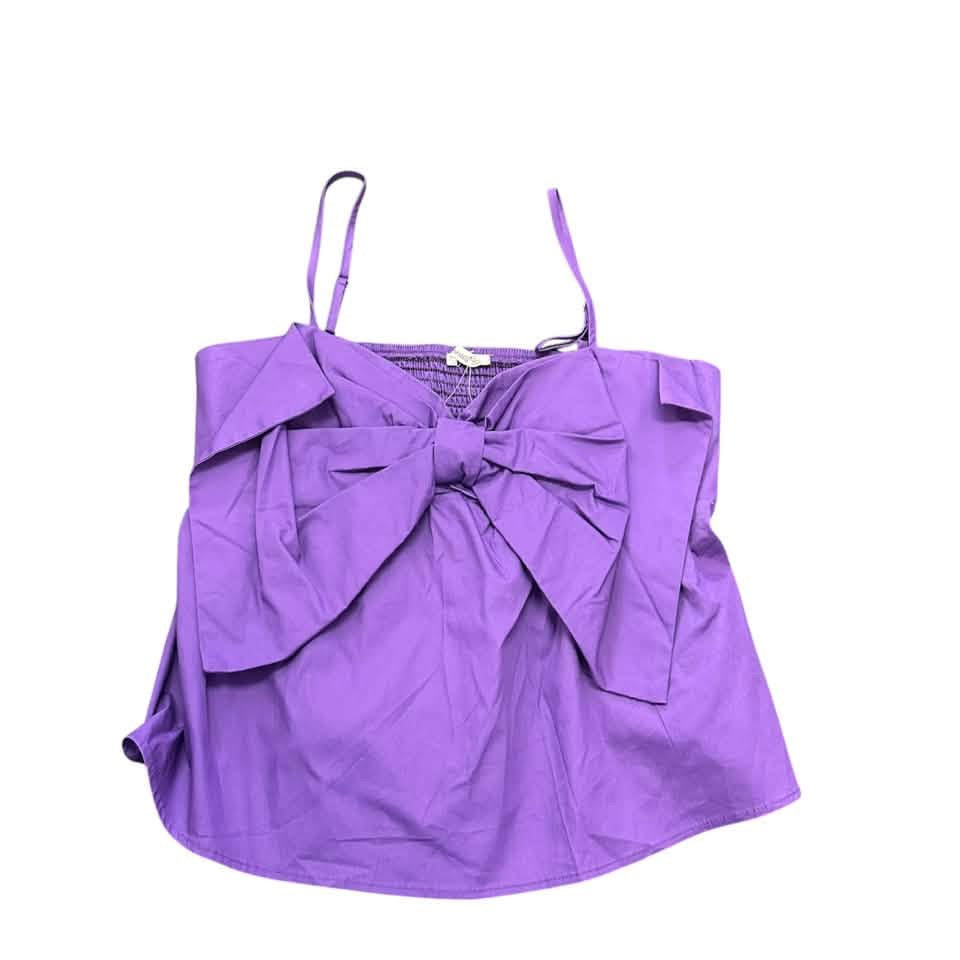 TIMING PURPLE BOW SLEEVELESS BLOUSE 100 LARGE