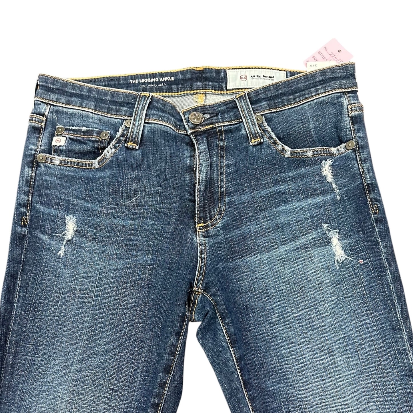 AG THE LEGGING ANKLE SUPER SKINNY BLUE JEANS 27 SZ 27 R