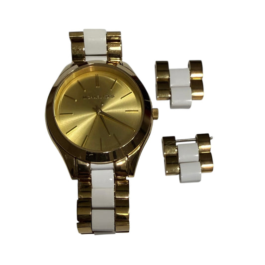 MICHAEL KORS WHITE GOLD WATCH 200 OS