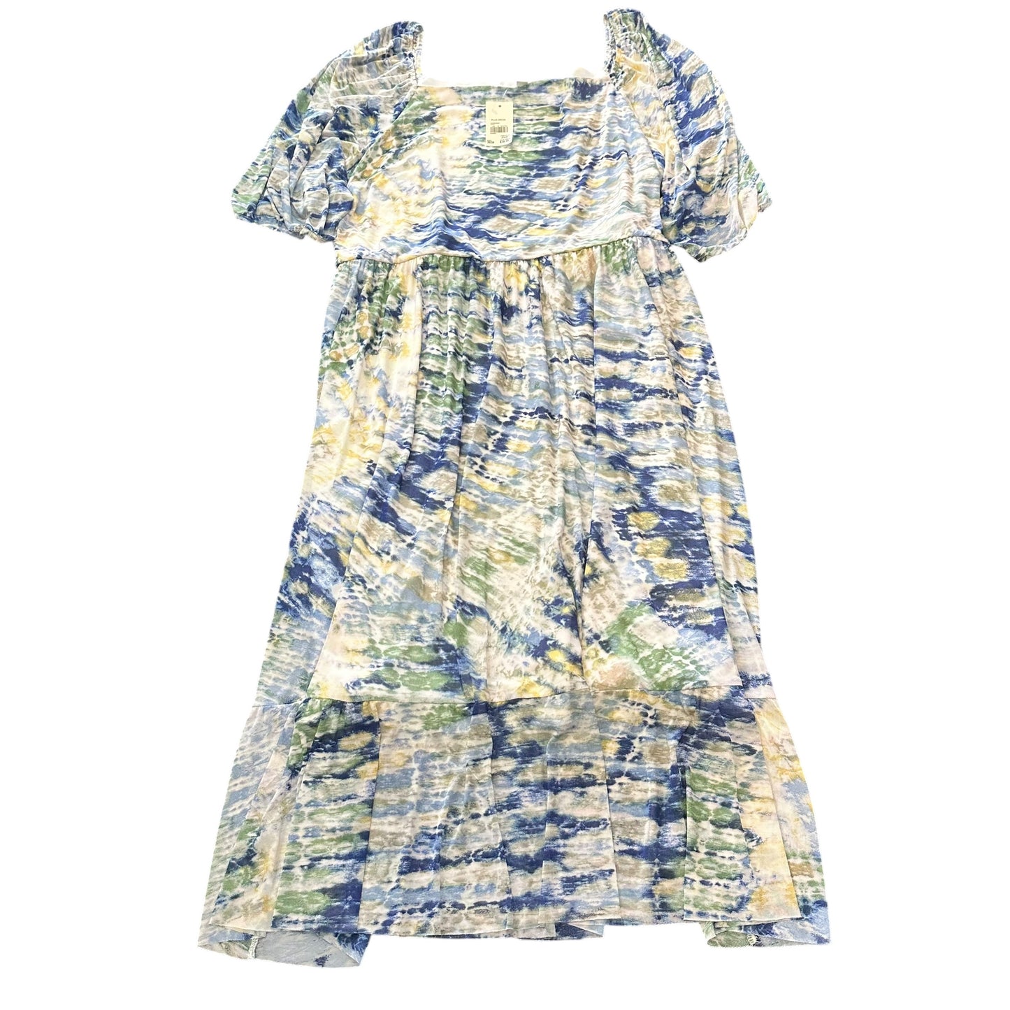 C EST. 1946 WATERCOLOR PRINT DRESS (219) 4XL