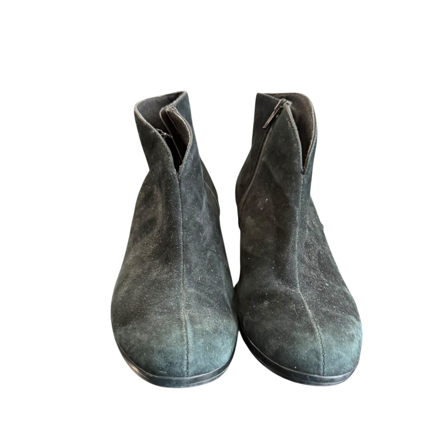 MUNRO BLACK SUEDE ANKLE BOOTIES 100 SZ 7.5