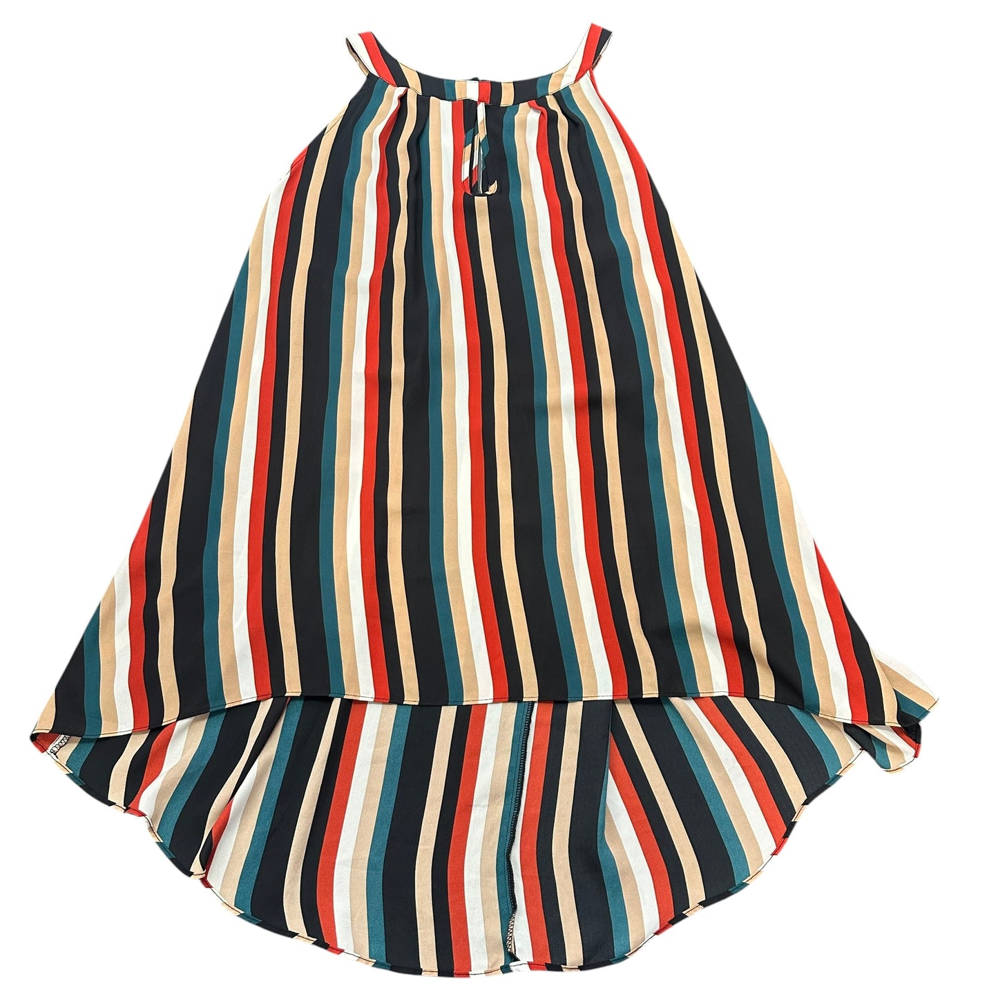 TORRID SEMI SHEER STRIPED SLEEVELESS BLOUSE 100 3X
