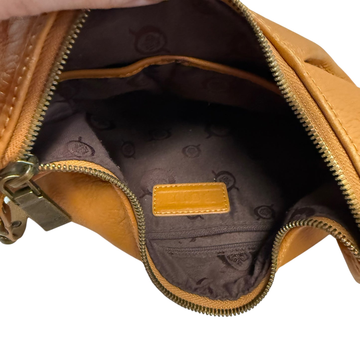 BORN BROWN LEATHER STUDDED HANDBAG CROSSBODY 84