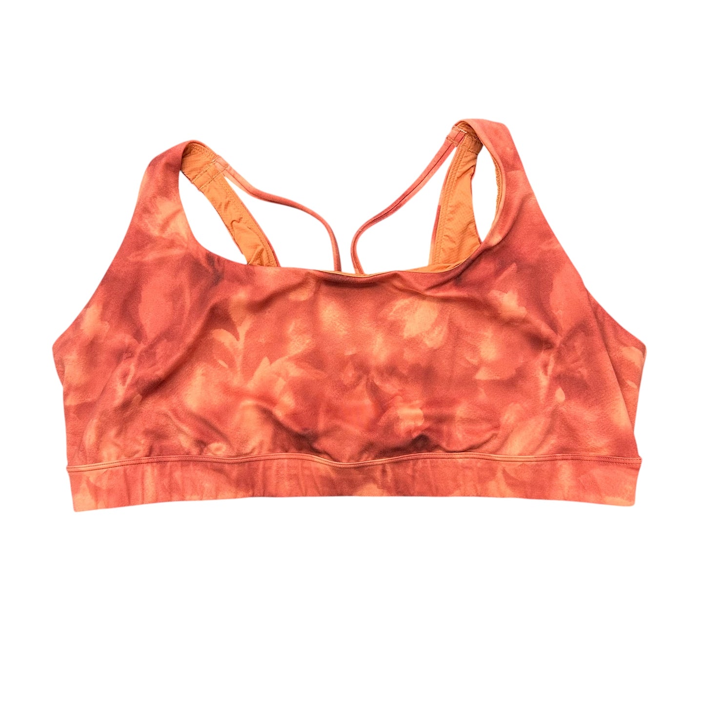 ATHLETA SPORTS BRA ORANGE TIE DYE LOW SUPPORT 100 2X