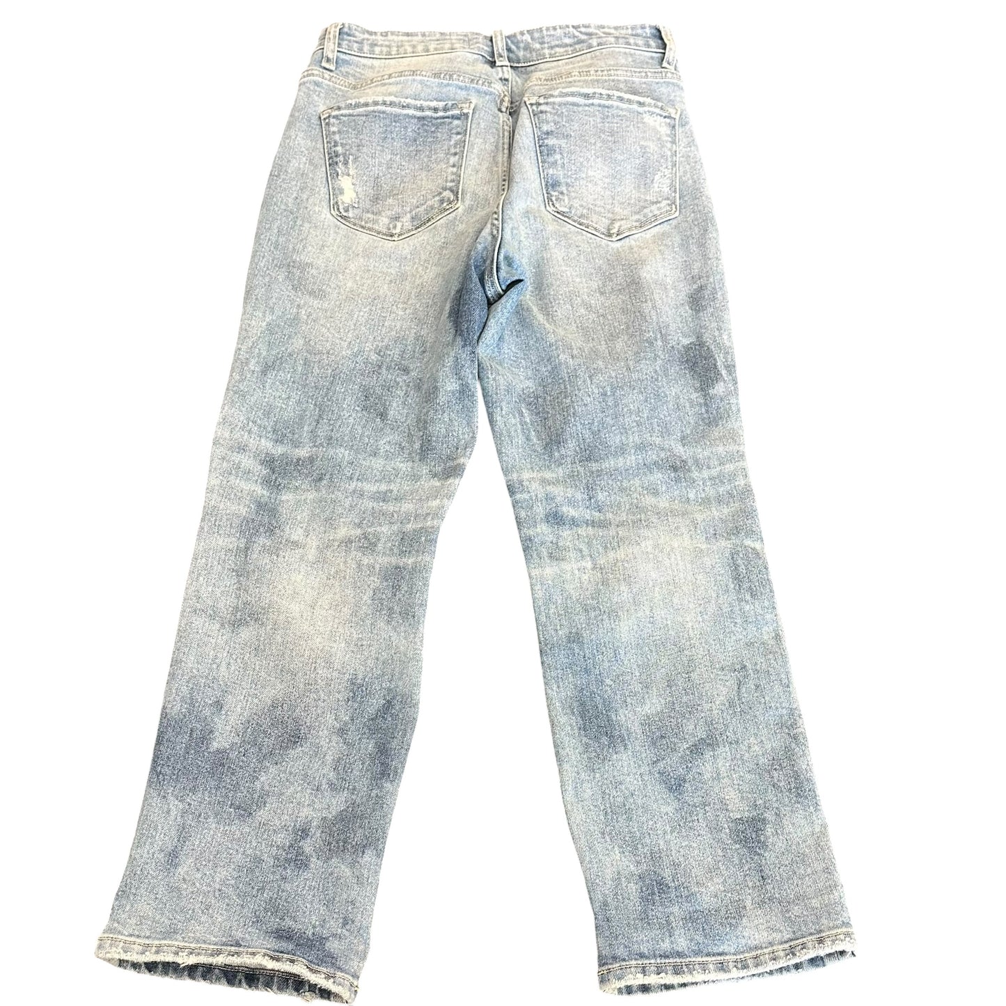 FLYING MONKEY HIGH RISE STRAIGHT LEG JEANS DISTRESSED BLUE 254 SZ 27