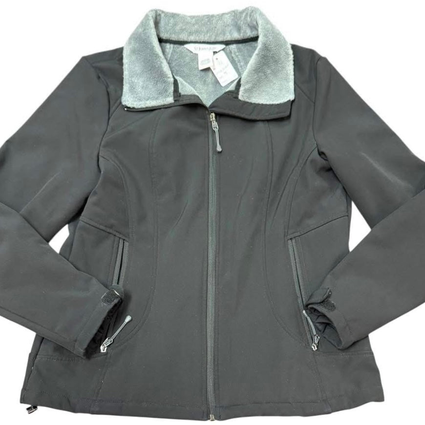 ST JOHNS BAY BLACK JACKET 92 MEDIUM
