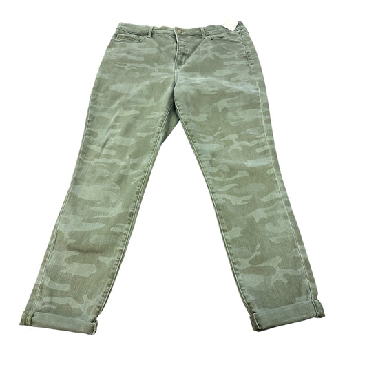 SOCIAL STANDARD BY SANCTUARY CAMO HIGH RISE SKINNY PANTS 38 SZ 14