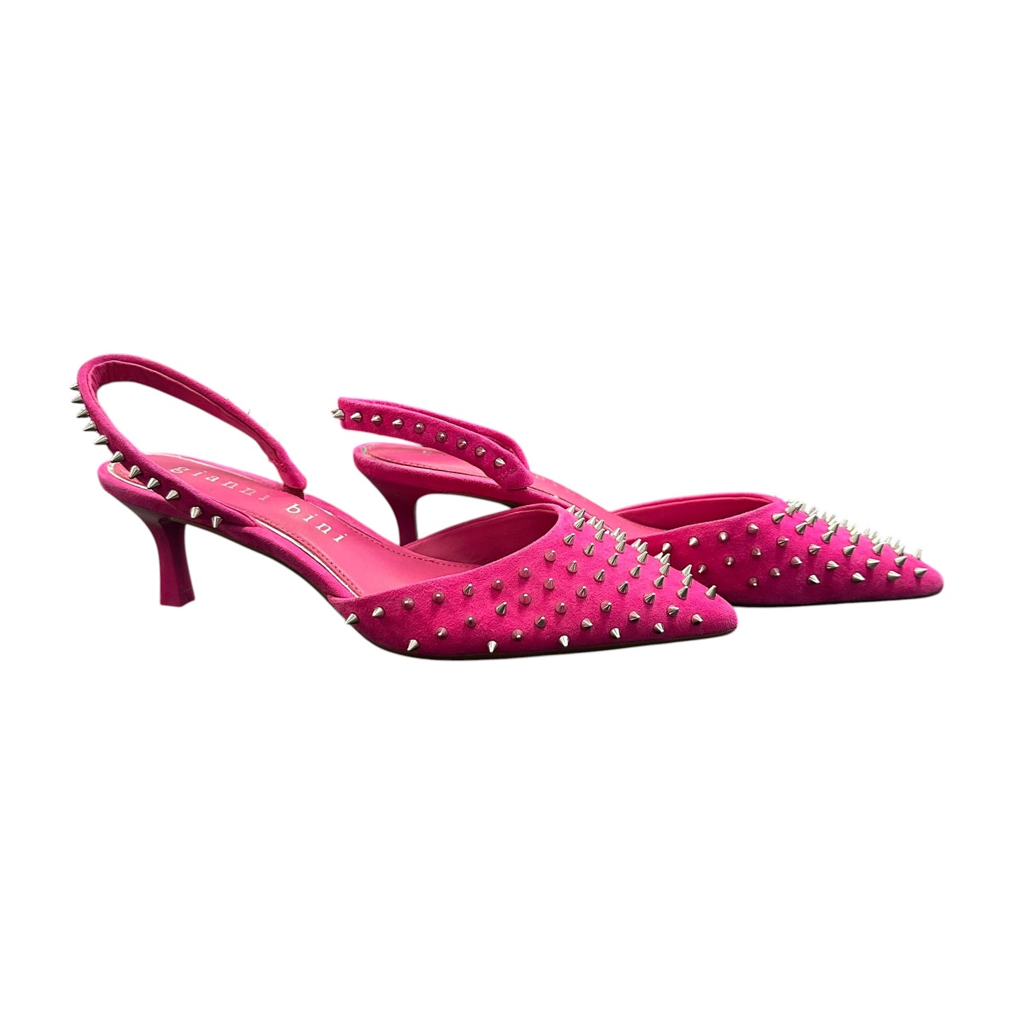 GIANNI BINI AZURIE STUDDED PINK HEELS 122 SZ 6