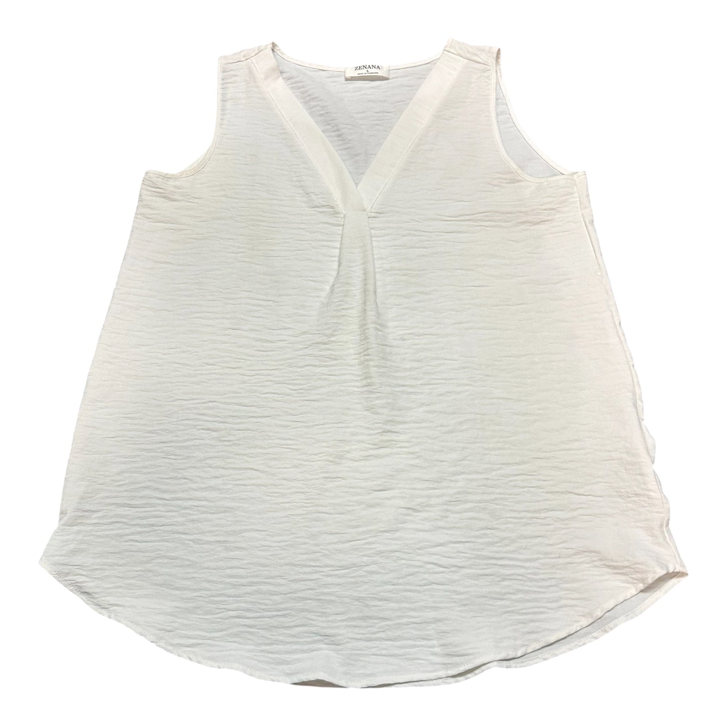 ZENANA BEIGE SLEEVELESS BLOUSE 100 LARGE
