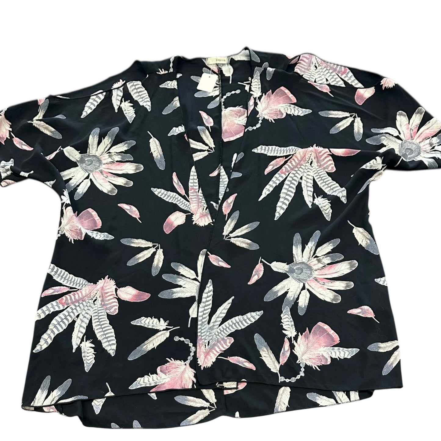 EMETLA BLACK FEATHER KIMONO 205 LARGE