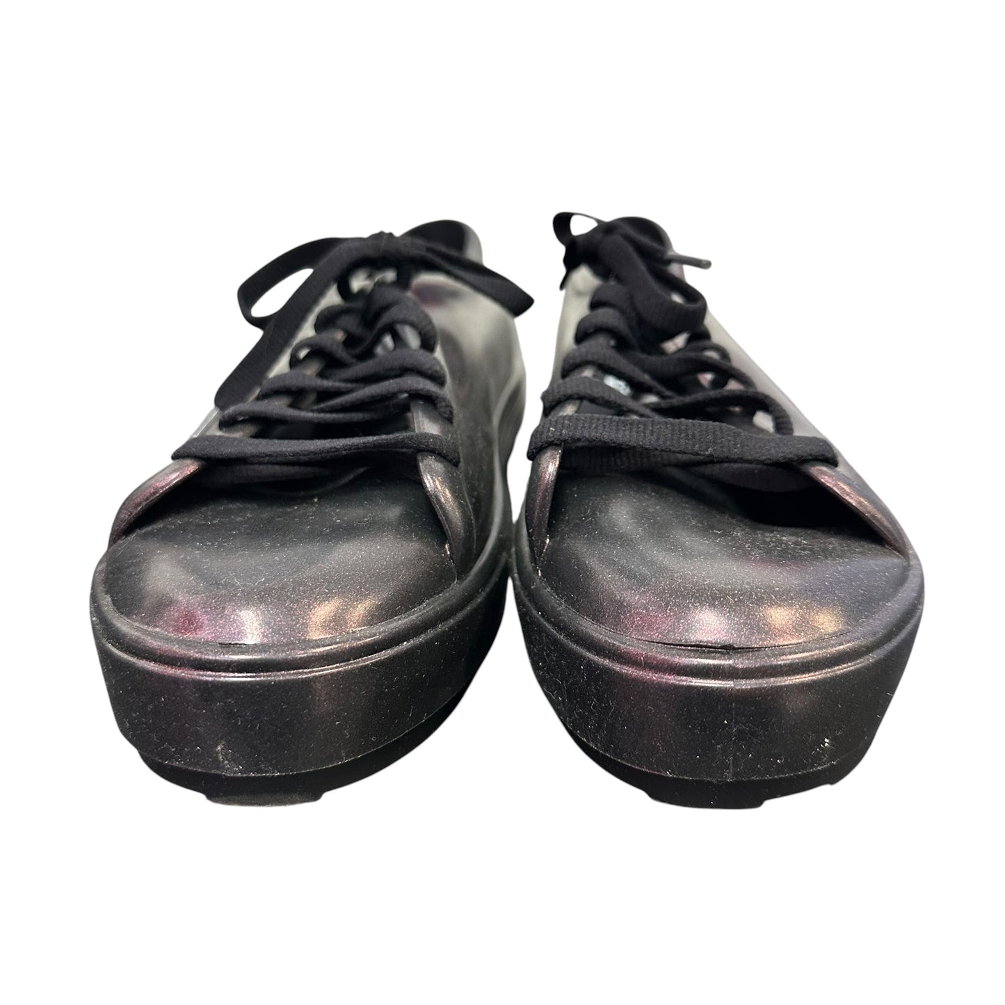 MELISSA NWIB IRIDESENT BLACK SNEAKERS 258 SZ 9