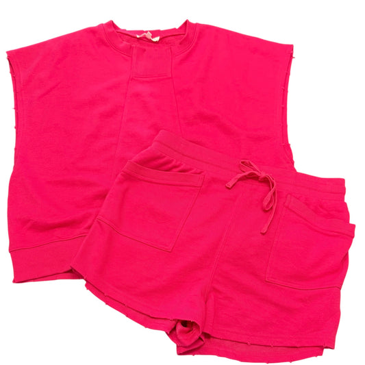 CES FEMME PINK 2 PC SHORT SET 100 LARGE