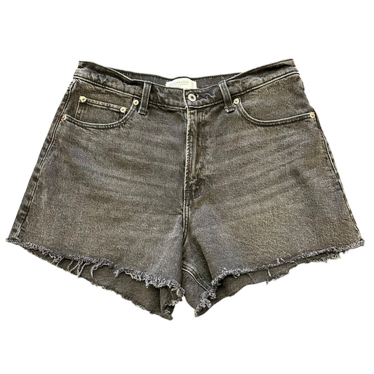 ABERCROMBIE & FITCH BLACK DENIM 90s RELAXED CUT OFF SHORTS 26 SZ 12