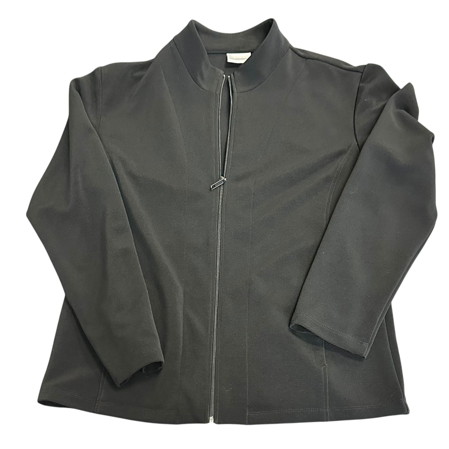 CHICOS FULL ZIP BLACK JACKET 250 XL