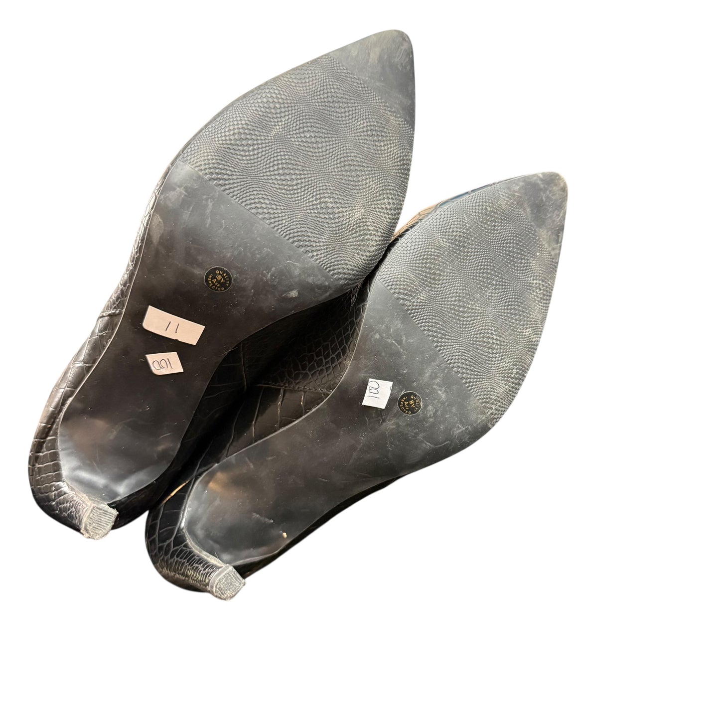 WORTHINGTON BLACK MULE ZENITH HEELS 100 SZ 9M