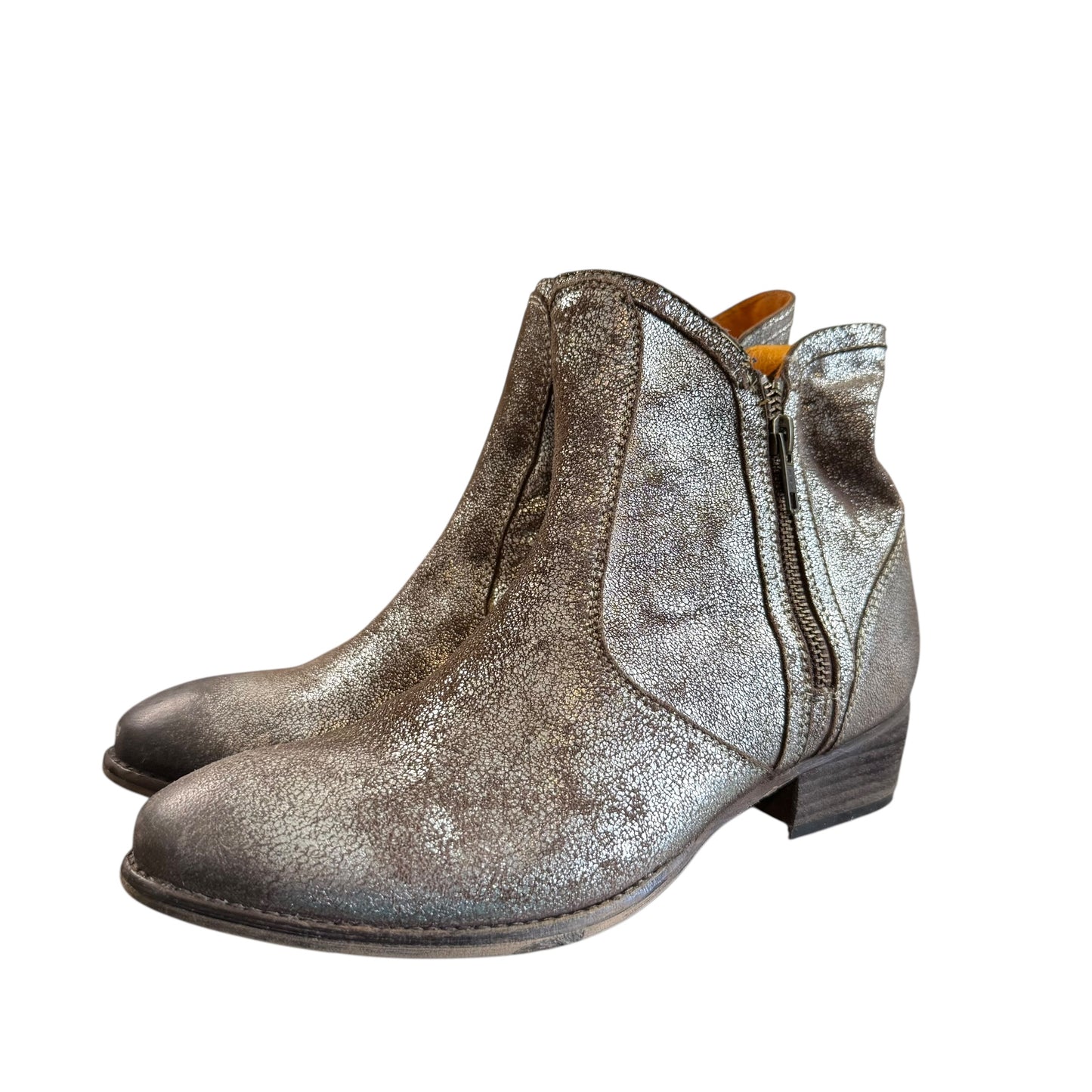 SEYCHELLES LUCKY PENNY PEWTER SILVER BOOTIES 100 SZ 7.5