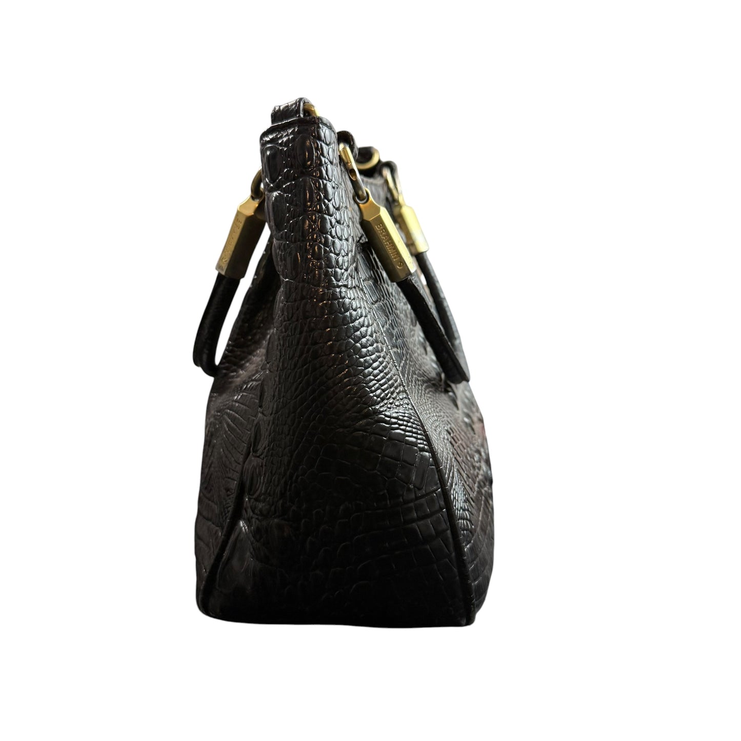 BRAHMIN RUBY BLACK MELBOURNE PATENT LETHER SATCHEL BAG 100