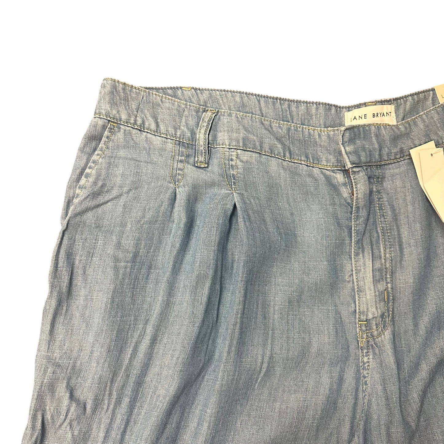 LANE BRYANT BLUE CHAMBRAY WIDE LEG PANTS NWT 270 SZ 16