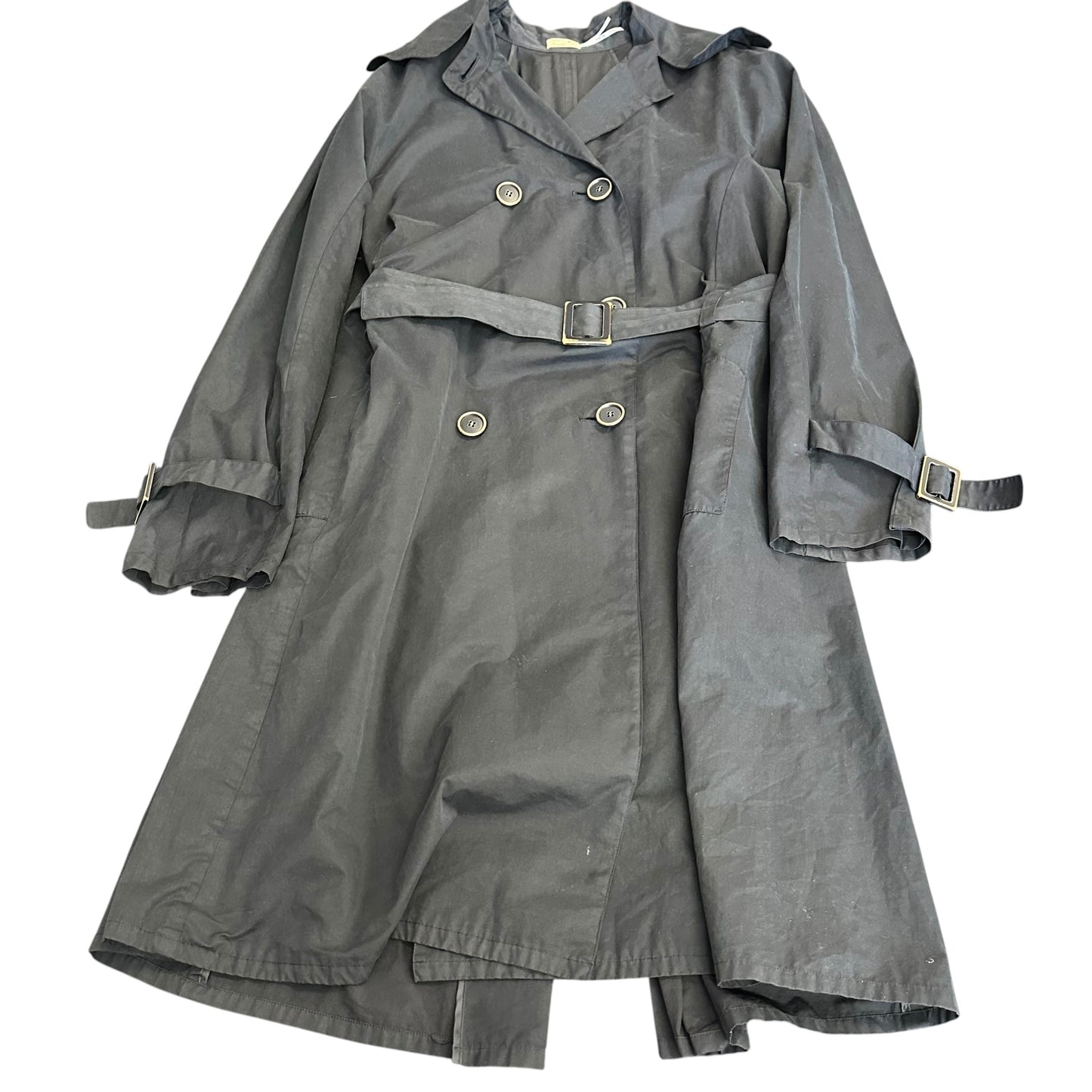 MAX STUDIO MILTARY TRENCH COAT BLACK 200 SMALL