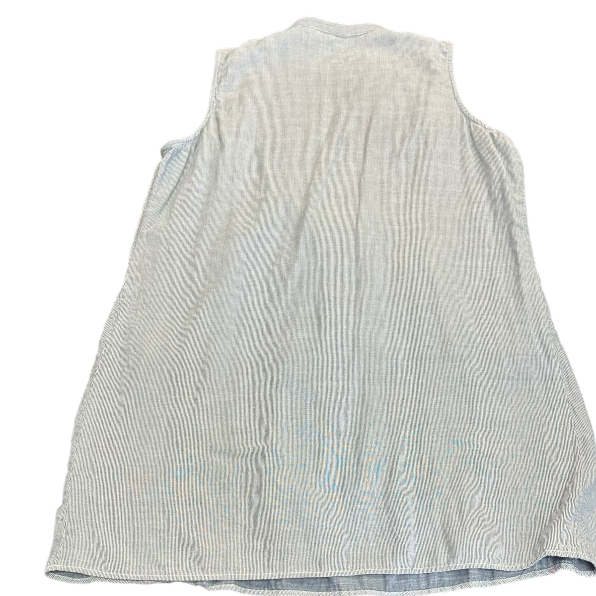 UNCLE FRANK BLUE WHITE STRIPED DRESS NEON EMBROIDERY 298 XL