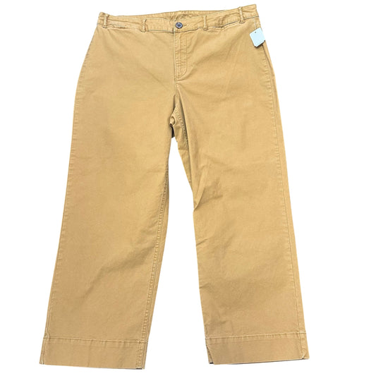 OLD NAVY WIDE LEG CROPPED TAN STRAIGHT PANTS 100 SZ 16