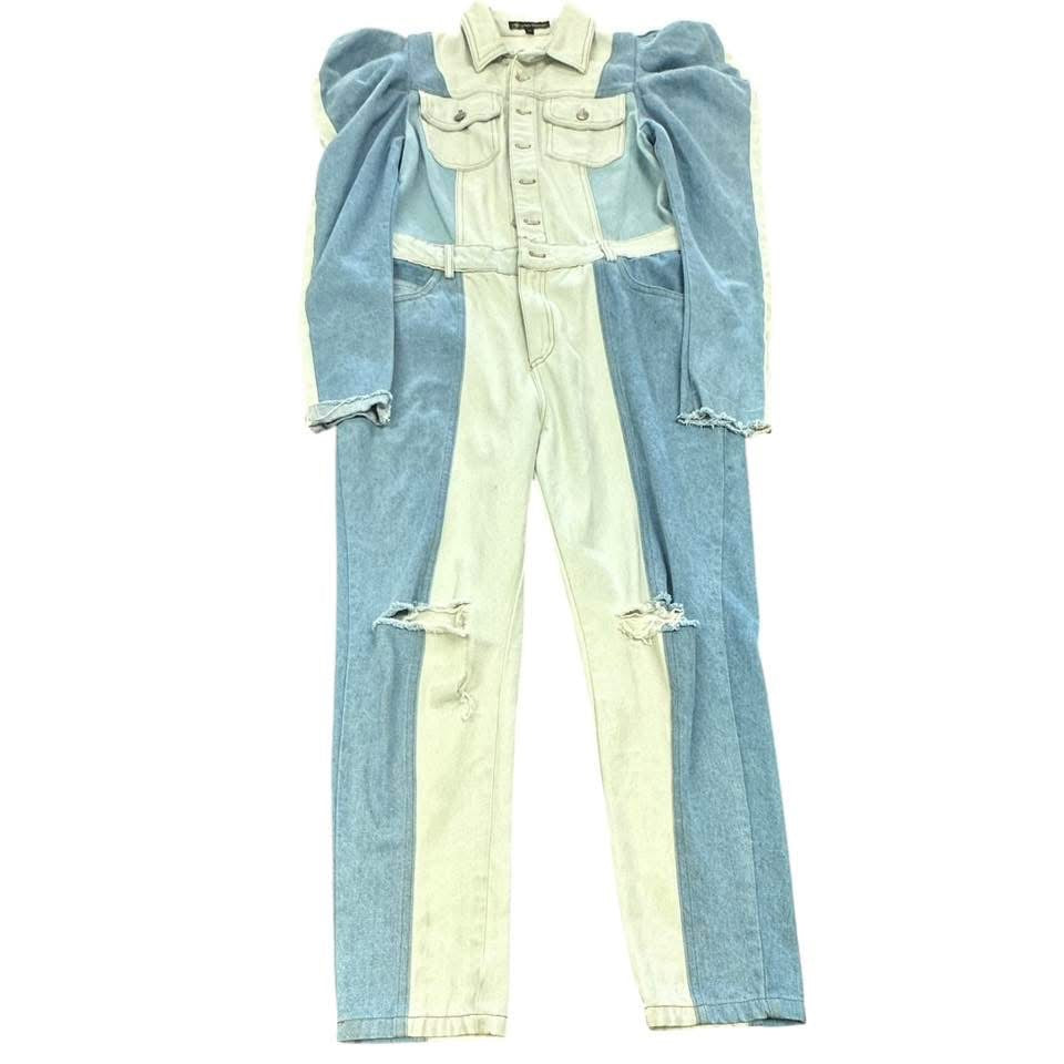 LIL BEES BOHEMIAN DENIM JUMPSUIT NWOT LARGE