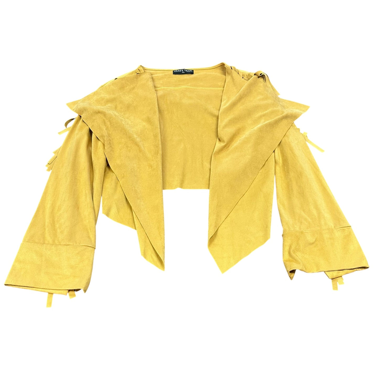 CRAZY TRAIN YELLOW FAUX SUEDE JACKET 124 XL