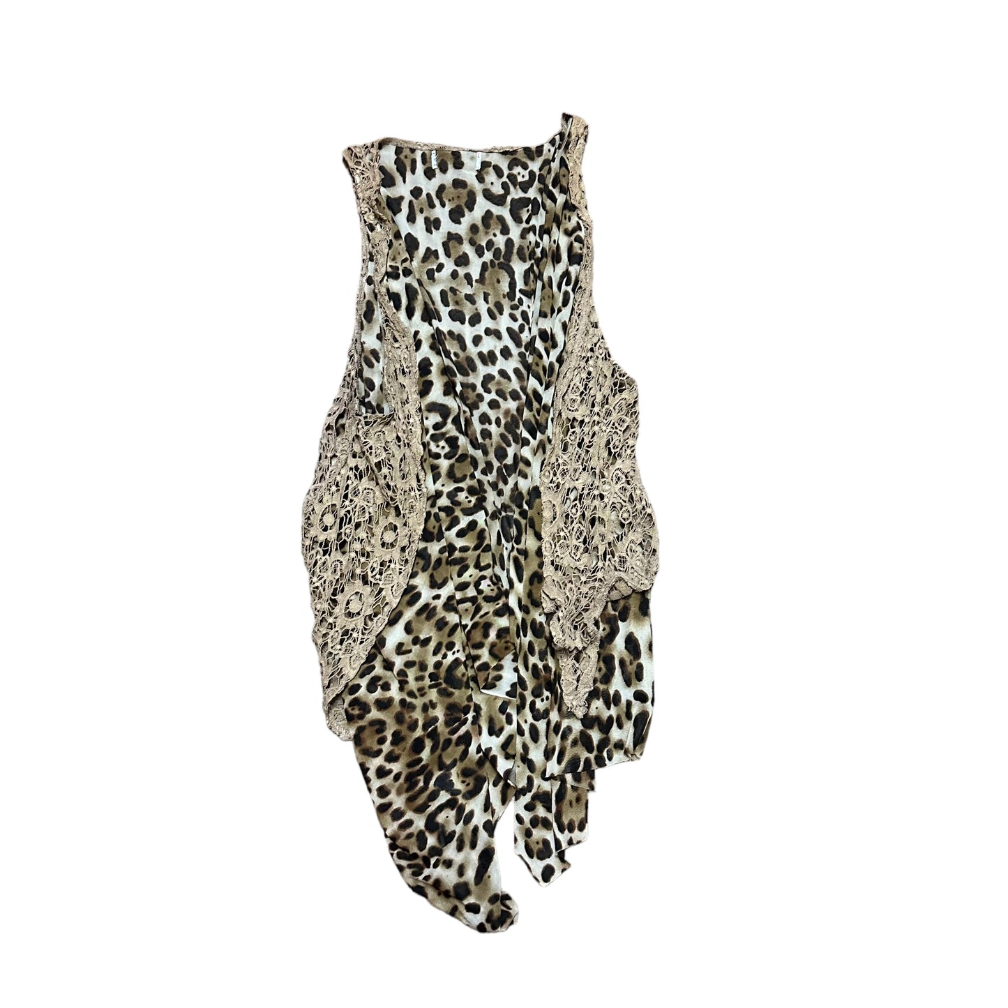 BROWN ANIMAL PRINT VEST - XL - 126