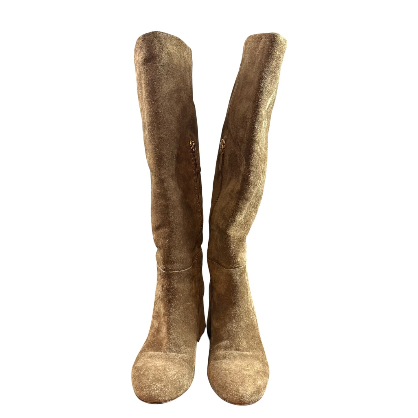 TORY BURCH KIRA KNEE HIGH BOOTS BROWN SUEDE 254 SZ 7.5