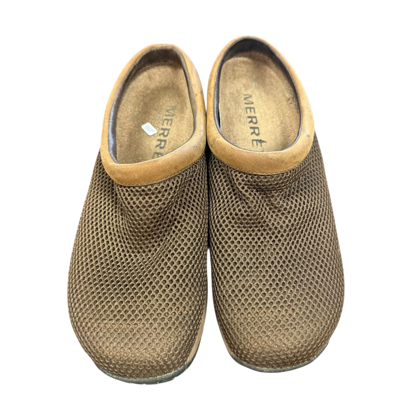 MERRELL BREEZE 2 BROWN MESH LEATHER CLOG 238 SZ 7.5
