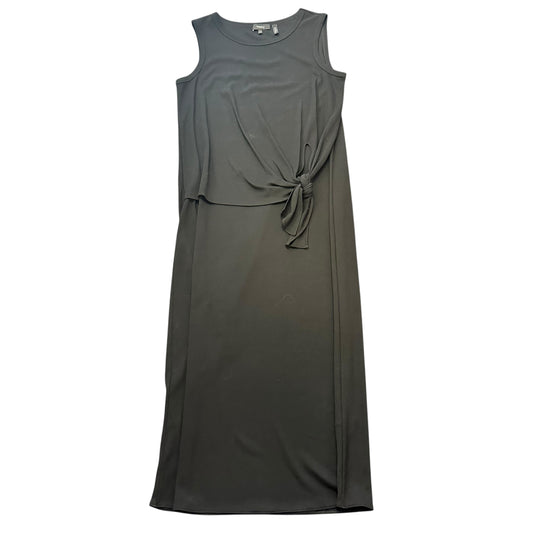 THEORY BLACK SLEEVELESS KNOTTED WAIST DRESS 249 SMALL