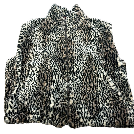 STYLE VI LTD ANIMAL PRINT FAUX FUR VEST 180 LARGE