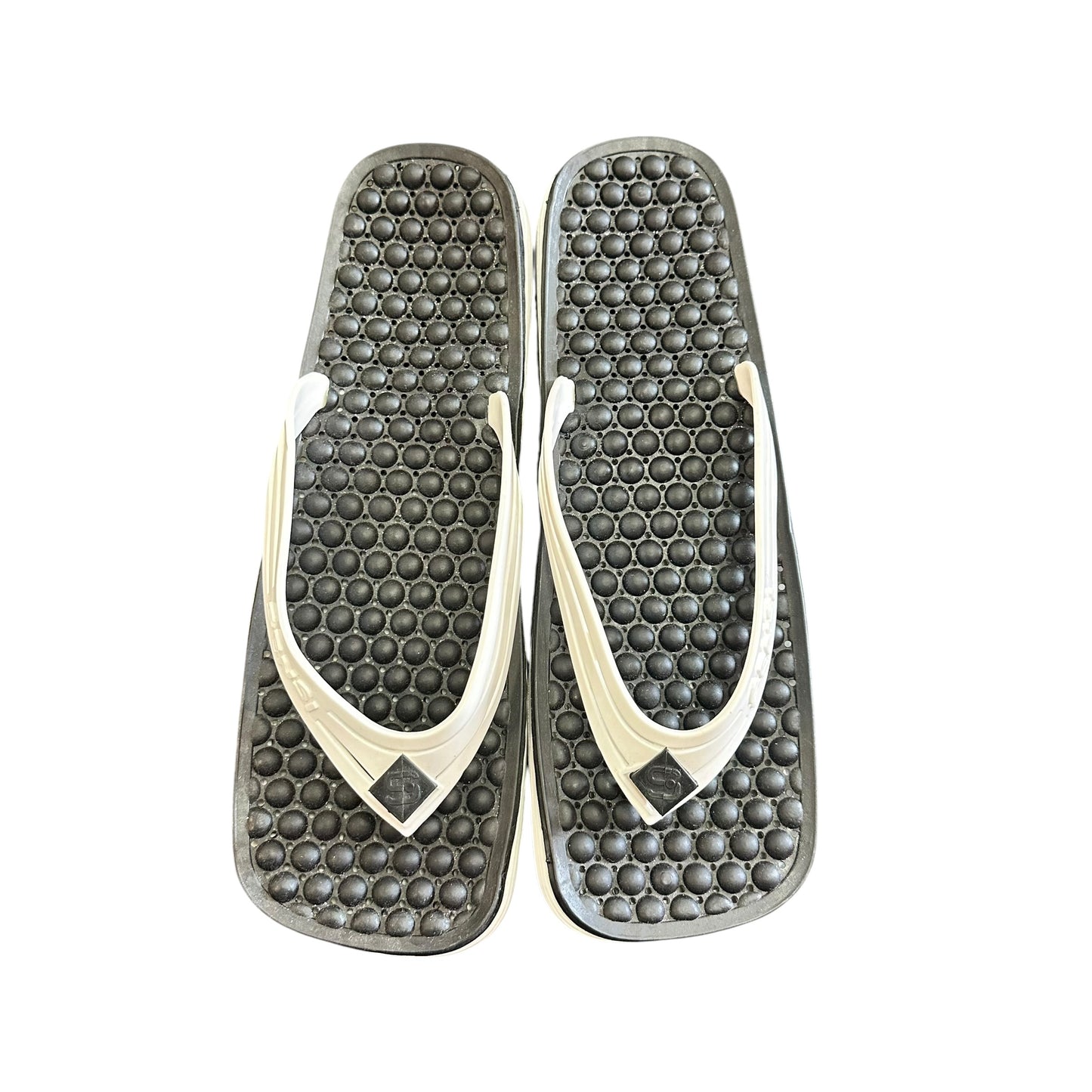 SENSI WHITE THONG SANDALS 82 SZ 11/12