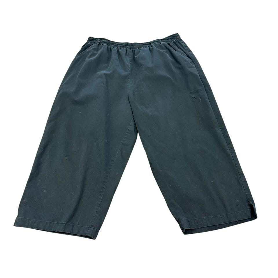 BOBBIE BROOKS BLACK PULL ON CAPRIS 229 2X