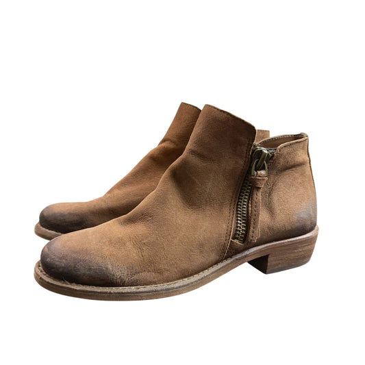 GB GIANNI BINI BROWN ANKLE BOOTIES 249 SZ 7.5