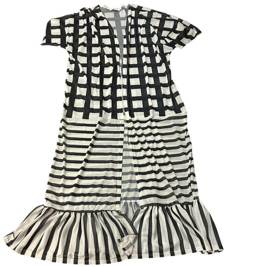 JESS LEA BLACK WHITE MESH DUSTER 279 2/3X