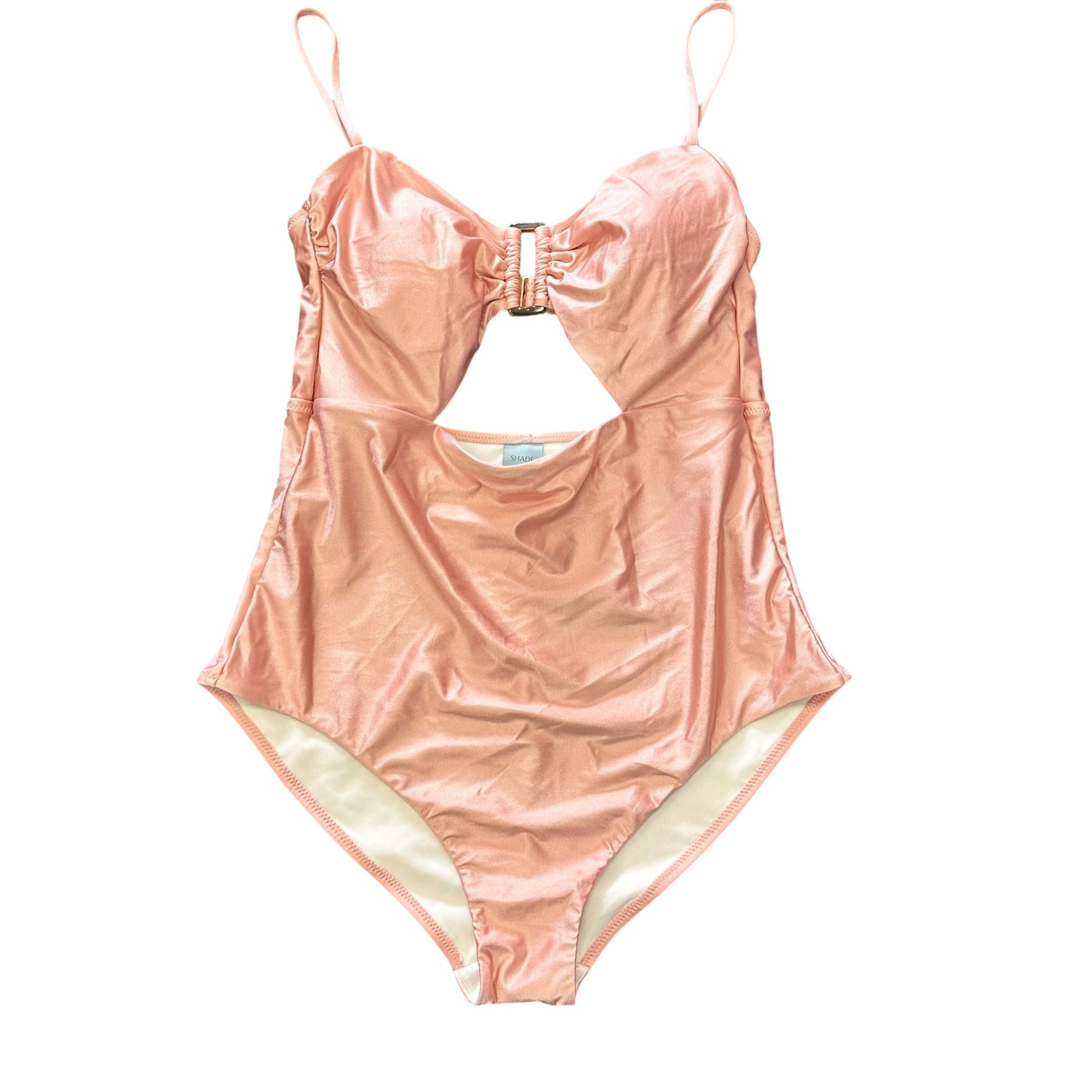 SHADE & SHORE METALLIC PINK ONE PIECE SWIMSUIT 269 XL