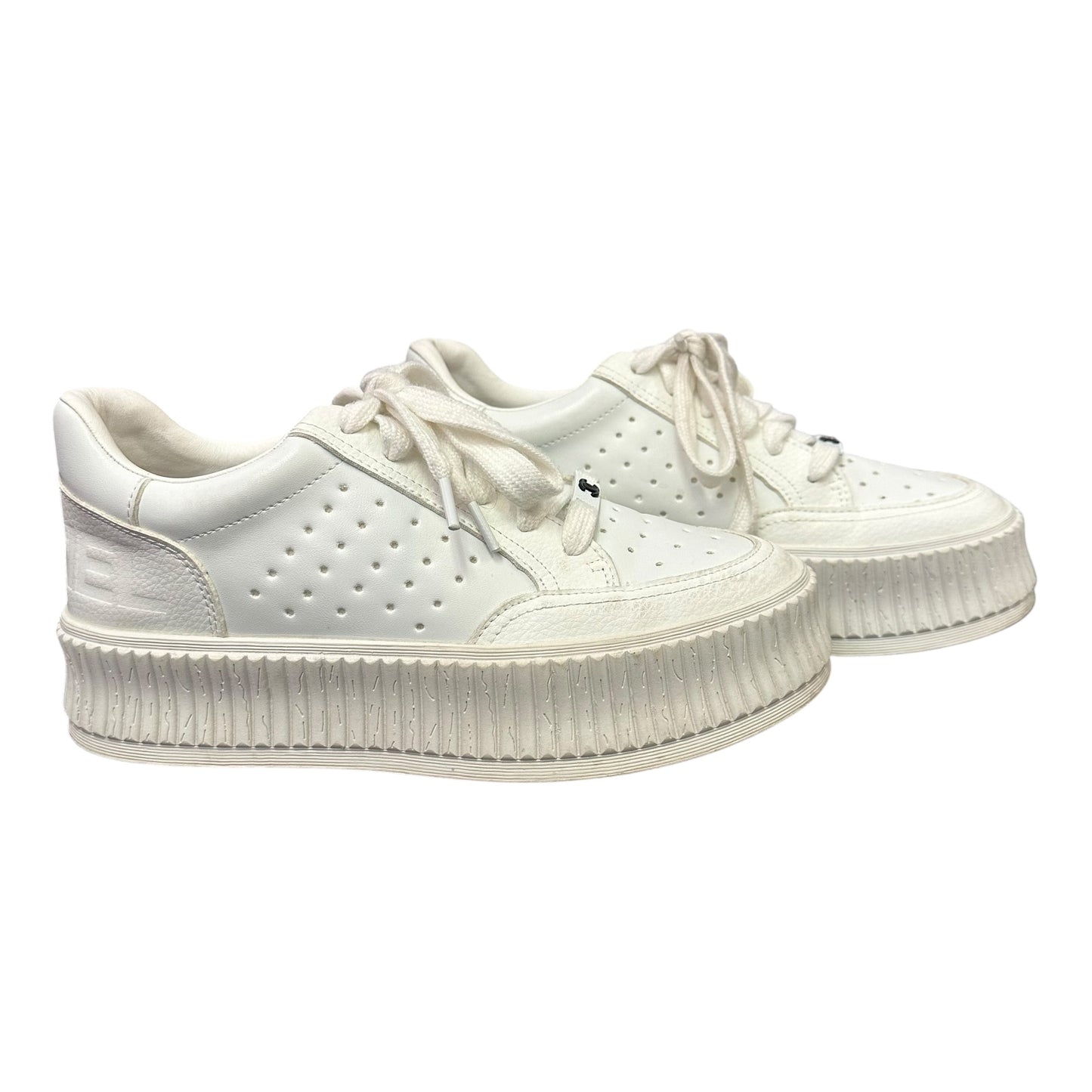 WHITE PLATFORM CC INSPIRED SNEAKERS 263 SZ 8