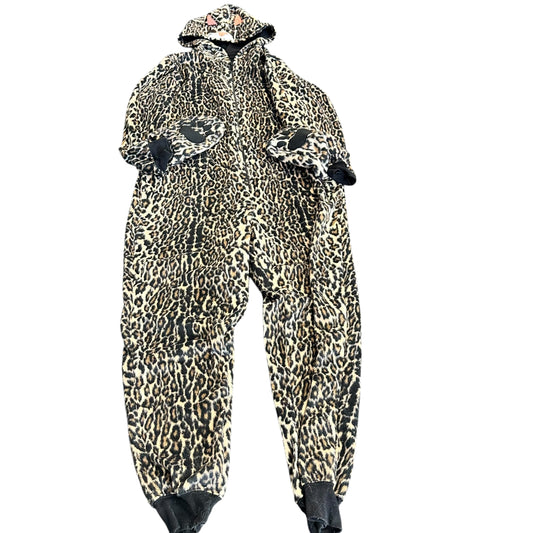 NICK & NORA ANIMAL PRINT ONESIE PAJAMAS 143 MEDIUM