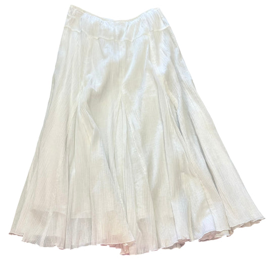 RUBY RD WHITE MIDI SKIRT TEXTURED Y2K 100 SZ 8