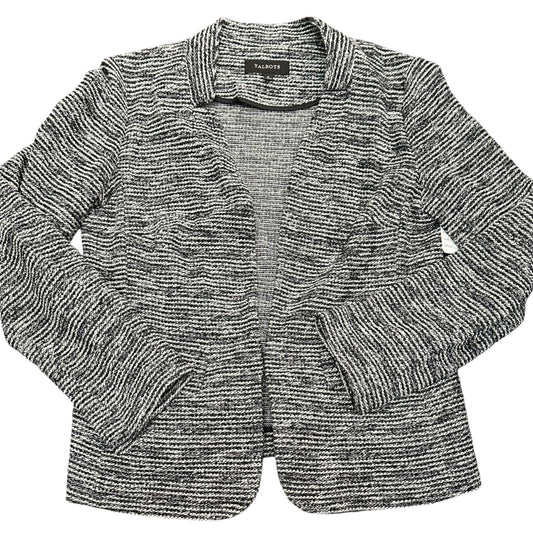 TALBOTS BLACK WHITE TWEED BLAZER 38 SZ 8