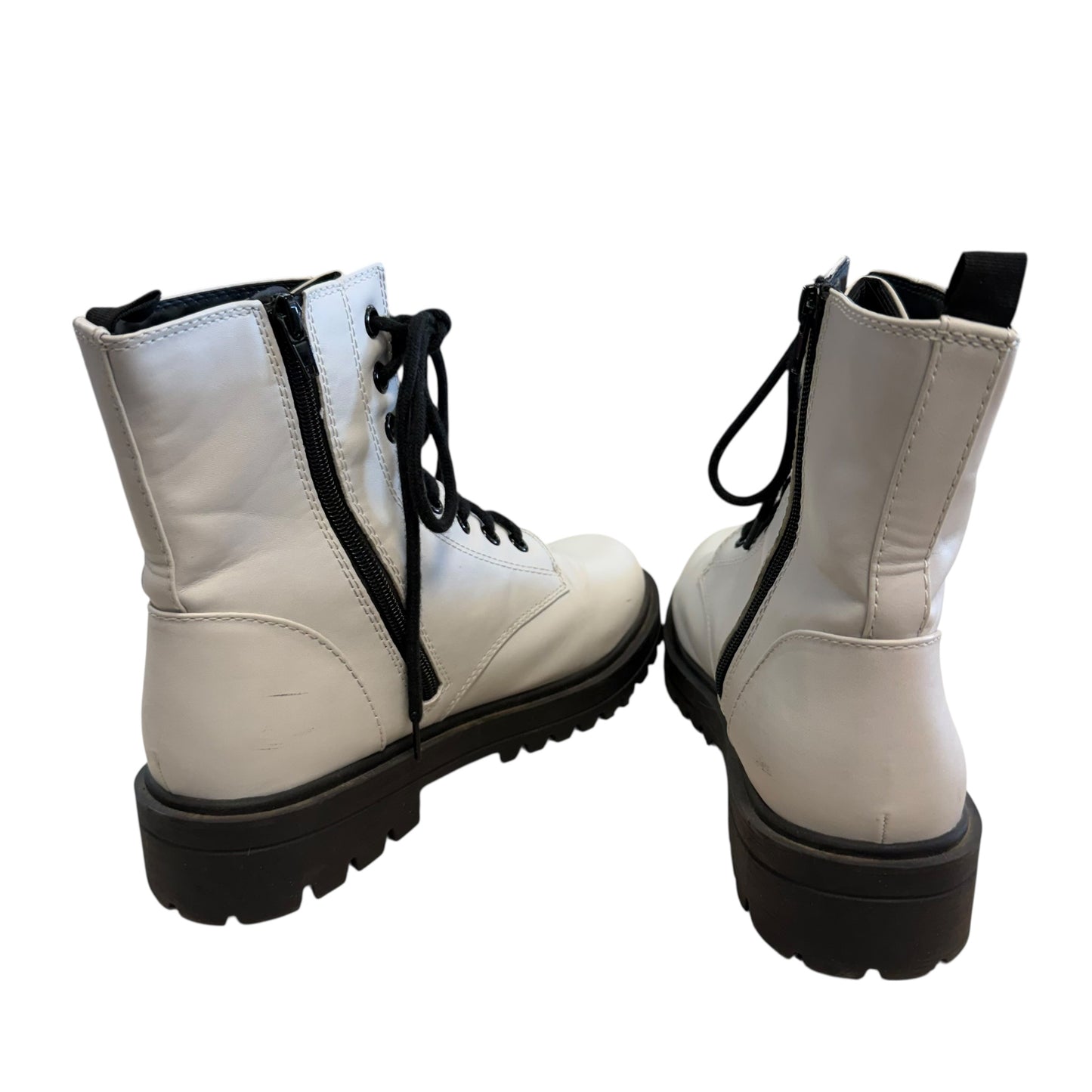 UNR8TED WHITE COMBAT BOOTS 219 SZ 11M
