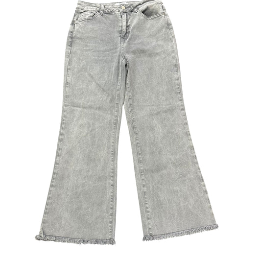 ZENANA GRAY DENIM JEANS HIGH RISE WIDE LEGS 100 SMALL