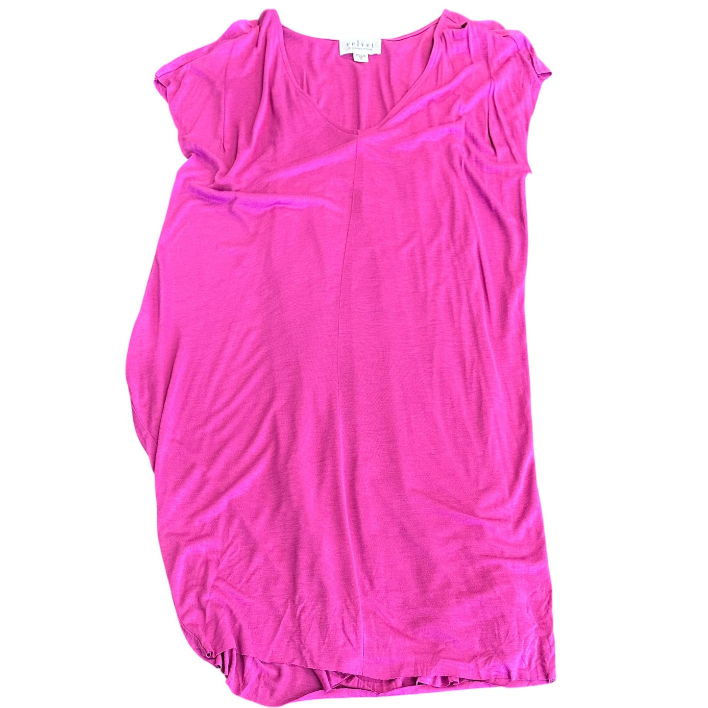 VELVET BY GRAHAM & SPENCER FUCHIA CAP SLEEVE DRESS NWT 100 SMALL